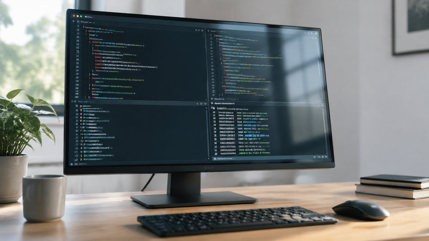 A close-up of a terminal workflow on a monitor